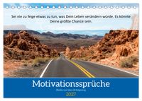 Motivationssprüche Erfolgsweg (Tischkalender 2027 DIN A5 quer), CALVENDO Monatskalender
