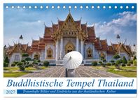 Buddhistische Tempel Thailand (Tischkalender 2027 DIN A5 quer), CALVENDO Monatskalender