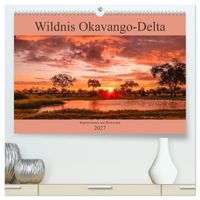 Wildnis Okavango-Delta (hochwertiger Premium Wandkalender 2027 DIN A2 quer), Kunstdruck in Hochglanz