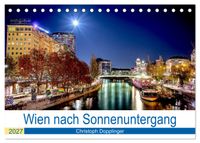 Wien nach Sonnenuntergang (Tischkalender 2027 DIN A5 quer), CALVENDO Monatskalender
