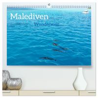 MALEDIVEN Wunderwelt (hochwertiger Premium Wandkalender 2027 DIN A2 quer), Kunstdruck in Hochglanz