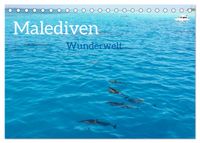 MALEDIVEN Wunderwelt (Tischkalender 2027 DIN A5 quer), CALVENDO Monatskalender