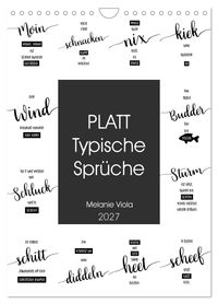 PLATT Typische Sprüche (Wandkalender 2027 DIN A4 hoch), CALVENDO Monatskalender