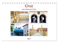 Graz - eine Stadt mit Flair (Tischkalender 2027 DIN A5 quer), CALVENDO Monatskalender