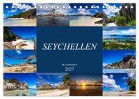 Trauminseln Seychellen (Tischkalender 2027 DIN A5 quer), CALVENDO Monatskalender