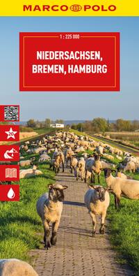 MARCO POLO Reisekarte Deutschland 03 Niedersachsen, Bremen, Hamburg 1:225.000