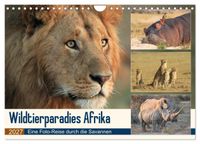 Wildtierparadies Afrika - Eine Foto-Reise durch die Savannen (Wandkalender 2027 DIN A4 quer), CALVENDO Monatskalender