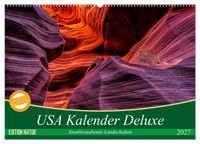 USA Kalender Deluxe (Wandkalender 2027 DIN A2 quer), CALVENDO Monatskalender