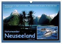 Naturwunder Neuseeland - in Bild und Text (Wandkalender 2027 DIN A3 quer), CALVENDO Monatskalender