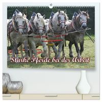 Starke Pferde bei der Arbeit (hochwertiger Premium Wandkalender 2027 DIN A2 quer), Kunstdruck in Hochglanz