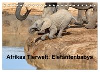 Afrikas Tierwelt: Elefantenbabys (Tischkalender 2027 DIN A5 quer), CALVENDO Monatskalender
