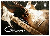 GITARREN Vintage Art (Wandkalender 2027 DIN A2 quer), CALVENDO Monatskalender