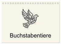 Buchstabentiere (Tischkalender 2027 DIN A5 quer), CALVENDO Monatskalender
