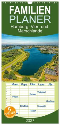 Familienplaner 2027 - Hamburg: Vier- und Marschlande mit 5 Spalten (Wandkalender, 21 x 45 cm) CALVENDO
