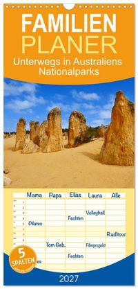 Familienplaner 2027 - Unterwegs in Australiens Nationalparks mit 5 Spalten (Wandkalender, 21 x 45 cm) CALVENDO