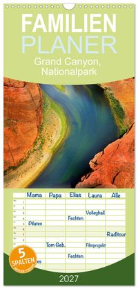 Familienplaner 2027 - Grand Canyon, Nationalpark mit 5 Spalten (Wandkalender, 21 x 45 cm) CALVENDO