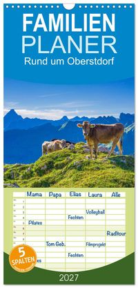Familienplaner 2027 - Rund um Oberstdorf mit 5 Spalten (Wandkalender, 21 x 45 cm) CALVENDO