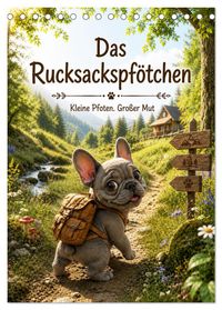Das Rucksackpfötchen (Tischkalender 2027 DIN A5 hoch), CALVENDO Monatskalender