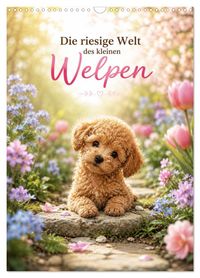Die riesige Welt des kleinen Welpen (Wandkalender 2027 DIN A3 hoch), CALVENDO Monatskalender