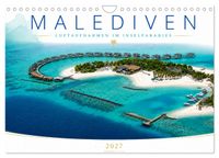 Malediven - Luftaufnahmen im Inselparadies (Wandkalender 2027 DIN A4 quer), CALVENDO Monatskalender
