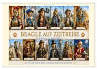 Beagle auf Zeitreise (Wandkalender 2027 DIN A3 quer), CALVENDO Monatskalender