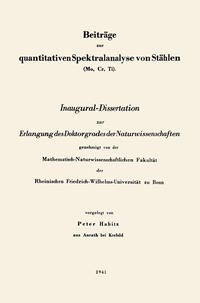 Beiträge zur quantitativen Spektralanalyse von Stählen (Mo, Cr, Ti)