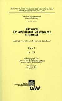 Thesaurus der slowenischen Volkssprache in Kärnten, Band 7