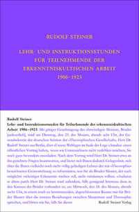 Lehrstunden für Teilnehmende der erkenntniskultischen Arbeit 1906 - 1924