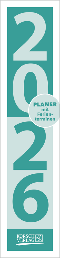 Streifenplaner Compact Türkis 2026