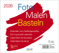 Foto-Malen-Basteln Bastelkalender quer weiß 2026