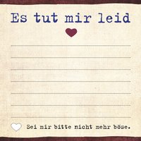 Was ich an dir liebe: Es tut mir leid – Klebezettel