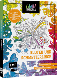 Colorful Mandala – Blüten und Schmetterlinge