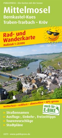 Publicpress Rad- und Wanderkarte Mittelmosel, Bernkastel-Kues, Traben-Trarbach, Kröv 1:25.000