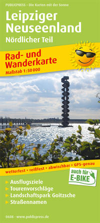 Publicpress Rad- und Wanderkarte Leipziger Neuseenland, Nördlicher Teil 1:50.000