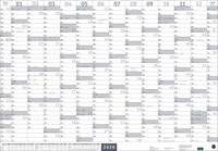 Mega-Posterplaner, silber 2026