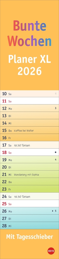 Bunte Wochen Langplaner XL 2026