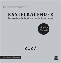 Premium-Bastelkalender silbergrau groß 2027