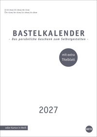 Premium-Bastelkalender weiß A4 2027