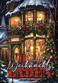 Vintage Weihnachtsladen Malbuch für Erwachsene 2
