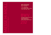 Johann Sebastian Bach: Messe h-Moll, BWV 232