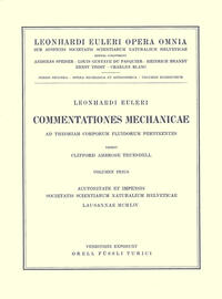 Commentationes mechanicae ad theoriam corporum fluidorum pertinentes 1st part