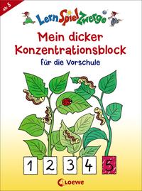 LernSpielZwerge - Mein dicker Konzentrationsblock für die Vorschule