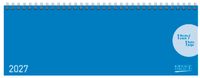 Tischquerkalender Classic Colourlux blau 2027
