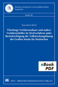 Überlange Verfahrensdauer und andere Verfahrensfehler im Strafverfahren unter Berücksichtigung der Vollstreckungslösung des Großen Senats für Strafsachen