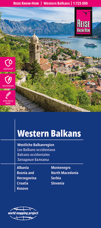 Reise Know-How Landkarte Westliche Balkanregion | Western Balkans (1:725.000)