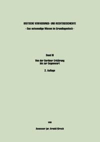 Deutsche Verfassungs- und Rechtsgeschichte Band III - Das notwendige Wissen im Grundlagenfach -
