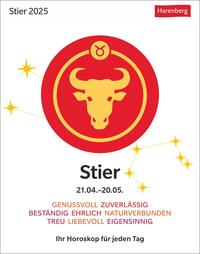 Stier Sternzeichenkalender 2025 - Tagesabreißkalender - Ihr Horoskop für jeden Tag