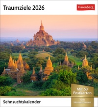 Traumziele Sehnsuchtskalender 2026 - Wochenkalender mit 53 Postkarten