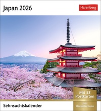 Japan Sehnsuchtskalender 2026 - Wochenkalender mit 53 Postkarten