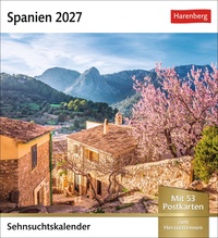 Spanien Sehnsuchtskalender 2027 - Wochenkalender mit 53 Postkarten
